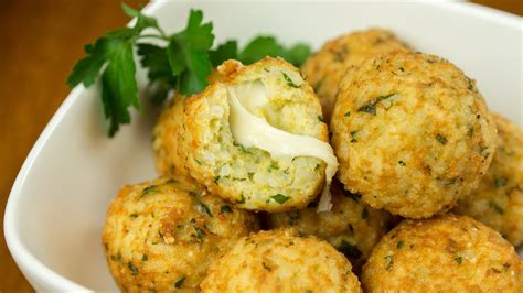 tv gazeta, receitas de hoje|Bolinho de arroz com recheio de queijo .